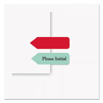 Arrow Message Page Flags in Dispenser, "Notarize", Yellow, 120 Flags/Dispenser