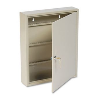 Uni-Tag Key Cabinet, 80-Key, Steel, Sand, 14 x 3 1/8 x 17 1/8