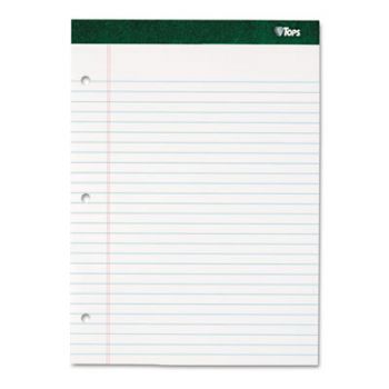 Double Docket Writing Pad, 8 1/2 x 11 3/4, Legal/Wide, White, 100 Sheets