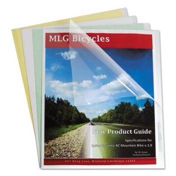Report Covers with Binding Bars, Economy Vinyl, Clear, 8 1/2 x 11, 100/BX
