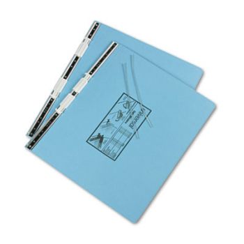 Pressboard Hanging Data Binder, 14-7/8 x 11 Unburst Sheets, Light Blue