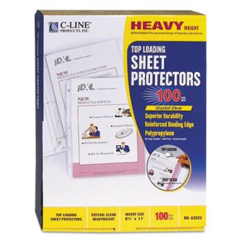 Heavyweight Polypropylene Sheet Protector, Clear, 2", 11 x 8 1/2