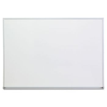 Dry Erase Board, Melamine, 48 x 36, Satin-Finished Aluminum Frame