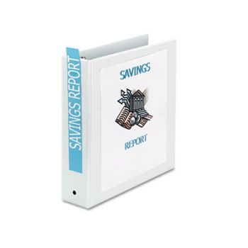 Economy View Binder w/Round Rings, 11 x 8 1/2, 2" Cap, White