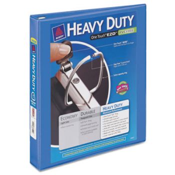 Heavy-Duty View Binder w/Locking 1-Touch EZD Rings, 1" Cap, Periwinkle