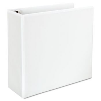 Comfort Grip Deluxe Plus D-Ring View Binder, 4" Capacity, 8-1/2 x 11, White