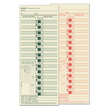 Time Card for Lathem, Bi-Weekly, Two-Sided, 3 1/2 x 9, 500/Box