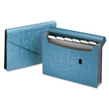 Expanding Poly Files, 7 Pockets, Poly, 1/6 Tab, Letter, Blue