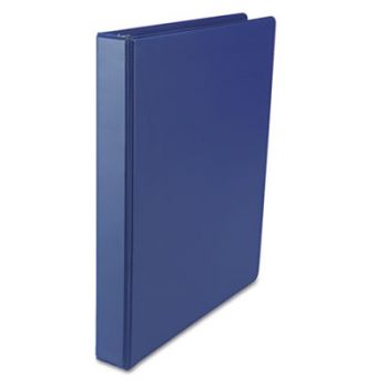 Suede Finish Round Ring Binder, 1" Capacity, Royal Blue