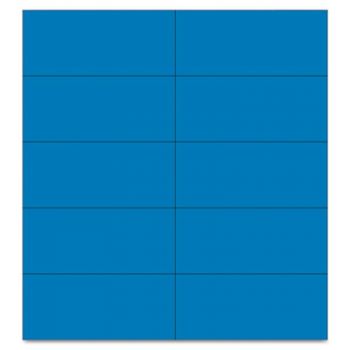 Dry Erase Magnetic Tape Strips, Blue, 2" x 7/8", 25/Pack