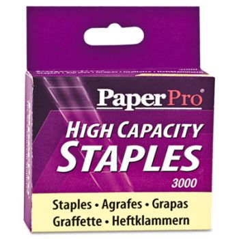 High-Capacity Staples, 3/8" Leg Length, 3000/Box