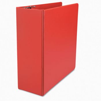 D-Ring Binder, 4" Capacity, 8-1/2 x 11, Red