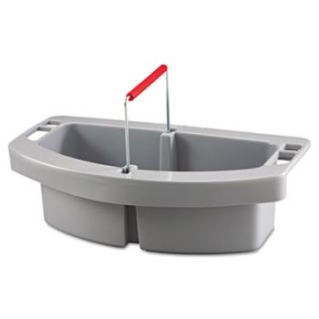 Maid Caddy, 2-Comp, 16w x 9d x 5h, Gray