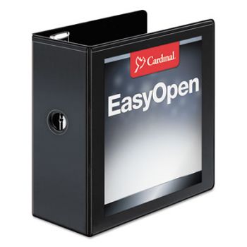 Easy-Open ClearVue Extra-Wide Locking Slant-D Binder, 5" Cap, 11 x 8 1/2, Black