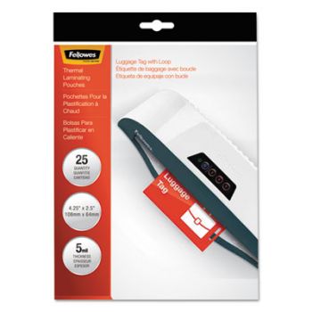 Laminating Pouches, Luggage Tag Style, 5mil, 4 1/4 x 2 1/2, 25/Pack