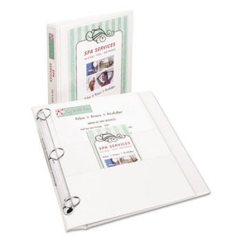 FlipBack 360 Binder w/Round Rings, 11 x 8 1/2, 1" Cap, White