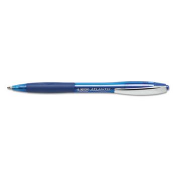 Atlantis Ballpoint Retractable Pen, Blue Ink, Medium, 1mm, Dozen