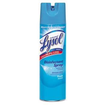 Disinfectant Spray, Fresh Scent, 19 oz Aerosol, 12 Cans/Carton