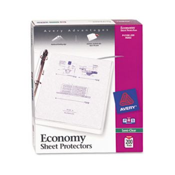 Top-Load Sheet Protector, Economy Gauge, Letter, Semi-Clear, 200/Box