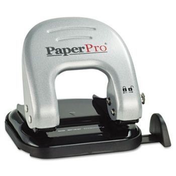 20-Sheet Capacity ProPunch Two-Hole Punch, Black/Silver