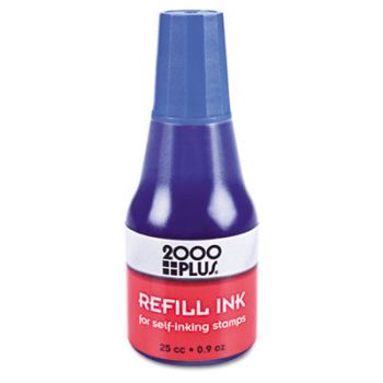 2000 PLUS Self-Inking Refill Ink, Blue, 0.9 oz. Bottle