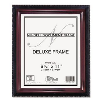 Executive Document Frame, Plastic, 8-1/2 x 11, Black/Mahogany