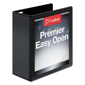 Easy-Open ClearVue Extra-Wide Locking Slant-D Binder, 4" Cap, 11 x 8 1/2, Black