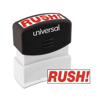 Message Stamp, RUSH, Pre-Inked/Re-Inkable, Red