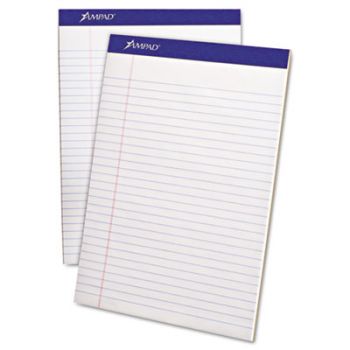 Perforated Writing Pad, 8 1/2 x 11 3/4, White, 50 Sheets, Dozen.