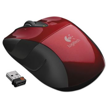 M525 Wireless Mouse, Compact, Right/Left, Red