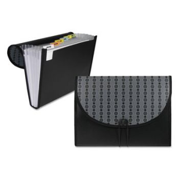 Circle Pattern Exp File, String/Button, Letter, 1 1/2" Exp, 7-Pocket, Black/Gray