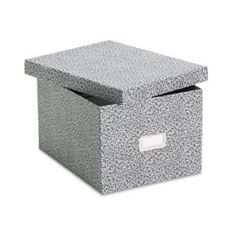 Reinforced Board Card File, Lift-Off Cover, 1,200 Cap., 22 1/3d x 20 5/8w, Black