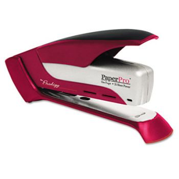 Prodigy Stapler, 25-Sheet Capacity, Metallic Red/Silver