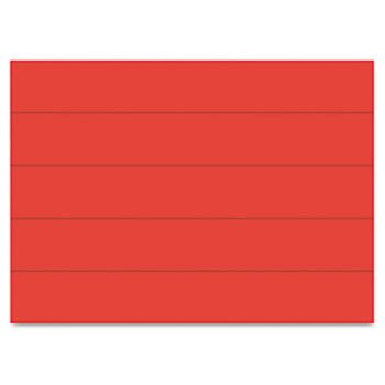 Dry Erase Magnetic Tape Strips, Red, 6" x 7/8", 25/Pack