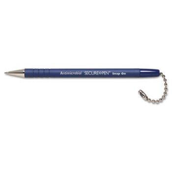 Secure-A-Pen Replacement Ballpoint Counter Pen, Blue Ink, Medium
