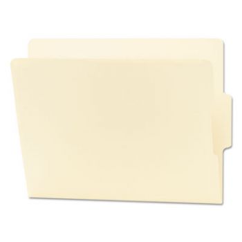 Folders, 1/3 Cut Center Position, Reinforced End Tab, Letter, Manila, 100/Box