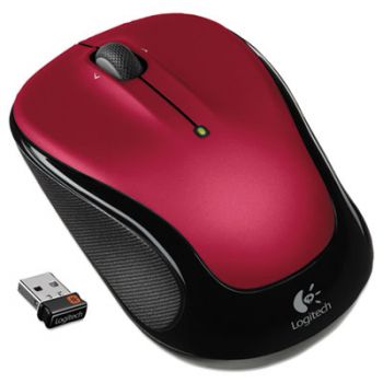 M325 Wireless Mouse, Right/Left, Red