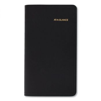 Compact Weekly Appointment Book, 3 1/4 x 6 1/4, Black, 2021