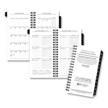 Executive Pocket Size Weekly Planner Refill, 3 1/4 x 6 1/4, White, 2021