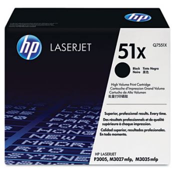 HP 51X, (Q7551X) High Yield Black Original LaserJet Toner Cartridge