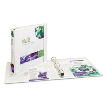 Heavy-Duty View Binder w/Locking 1-Touch EZD Rings, 1" Cap, White