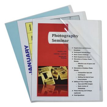 Report Covers with Binding Bars, Vinyl, Clear, 8 1/2 x 11, 100/BX