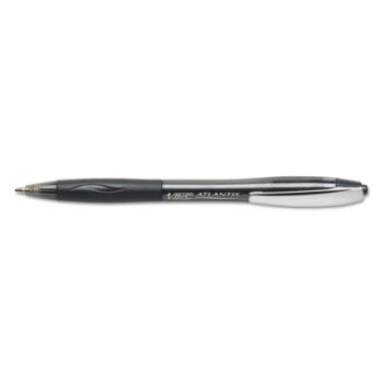 Atlantis Ballpoint Retractable Pen, Black Ink, Medium, 1mm, Dozen