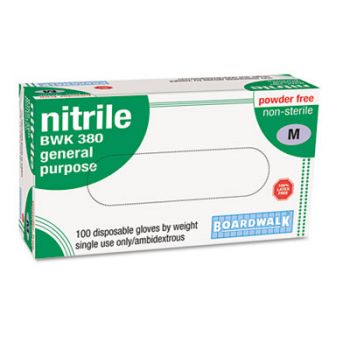 Disposable General-Purpose Nitrile Gloves, Medium, Blue, 3.5 mil, 100/Box