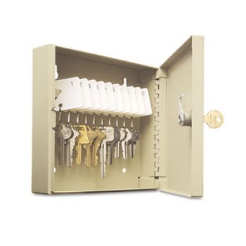 Uni-Tag Key Cabinet, 10-Key, Steel, Sand, 6 7/8? X 2? X 6 3/4?
