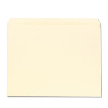 File Folders, Straight Cut, One-Ply Top Tab, Letter, Manila, 100/Box