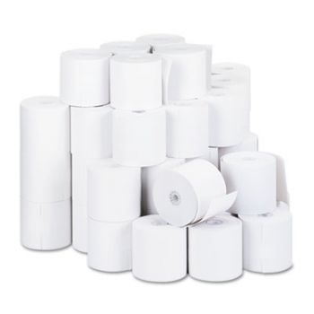 1-Ply Cash Register/Point of Sale Roll, 16 lb, 1/2" Core, 2-3/4" x 190 ft, 50/Ct