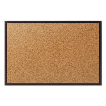 Classic Cork Bulletin Board, 24x18, Black Aluminum Frame
