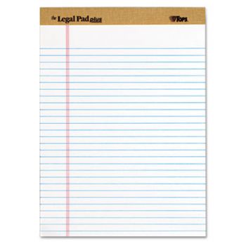 The Legal Pad Ruled Perforated Pads, Legal/Wide, 8 1/2 x 11 3/4, White, Dozen