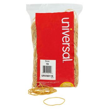 Rubber Bands, Size 19, 3-1/2 x 1/16, 1240 Bands/1lb Pack